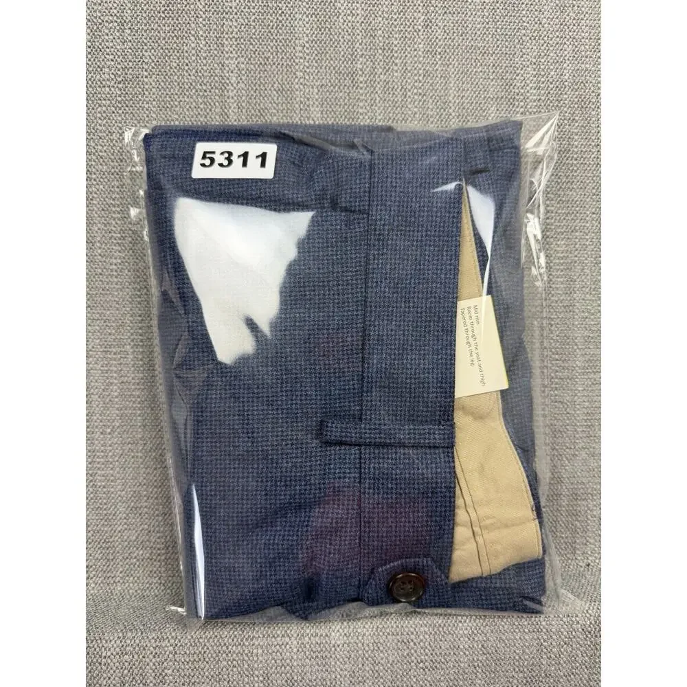 NWT Banana Republic Tailored Slim Fit Italian Wool Dress Pants 33x32 Blue 33R